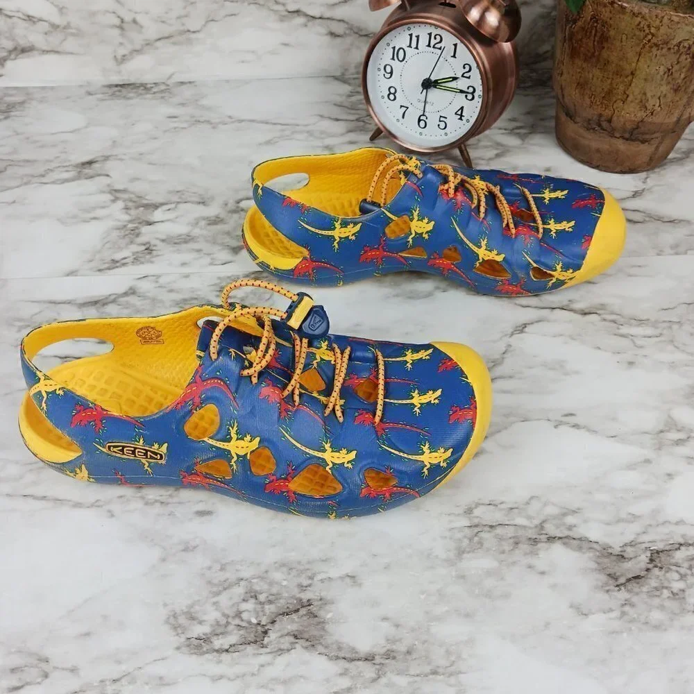 KEEN RIO CLOSED TOE SANDALS SHOES BLUE LIZARD boy Size 6